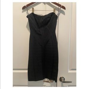 HERVE LEGER black bandage dress M